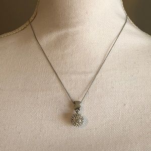 Pave rhinestone necklace